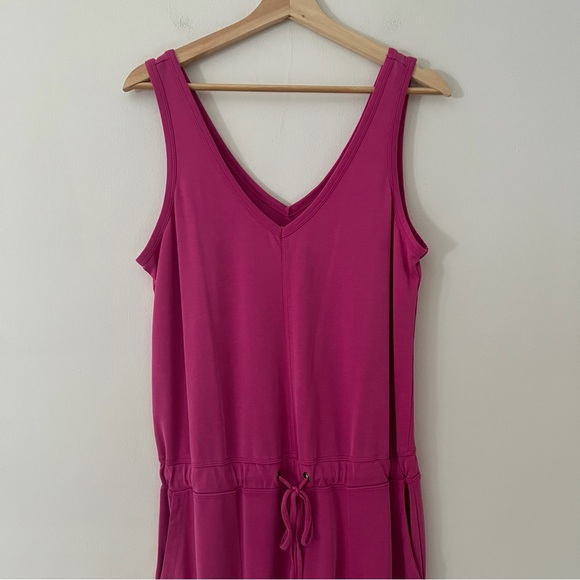 Lou & Grey Sandwashed Jumpsuit Wide Leg Pink Size Medium Buttery Soft - Picture 3 of 11